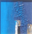 Composizione di cretto azzurro e quarzo