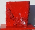 Composizione di cretto rosso e materia, lato b